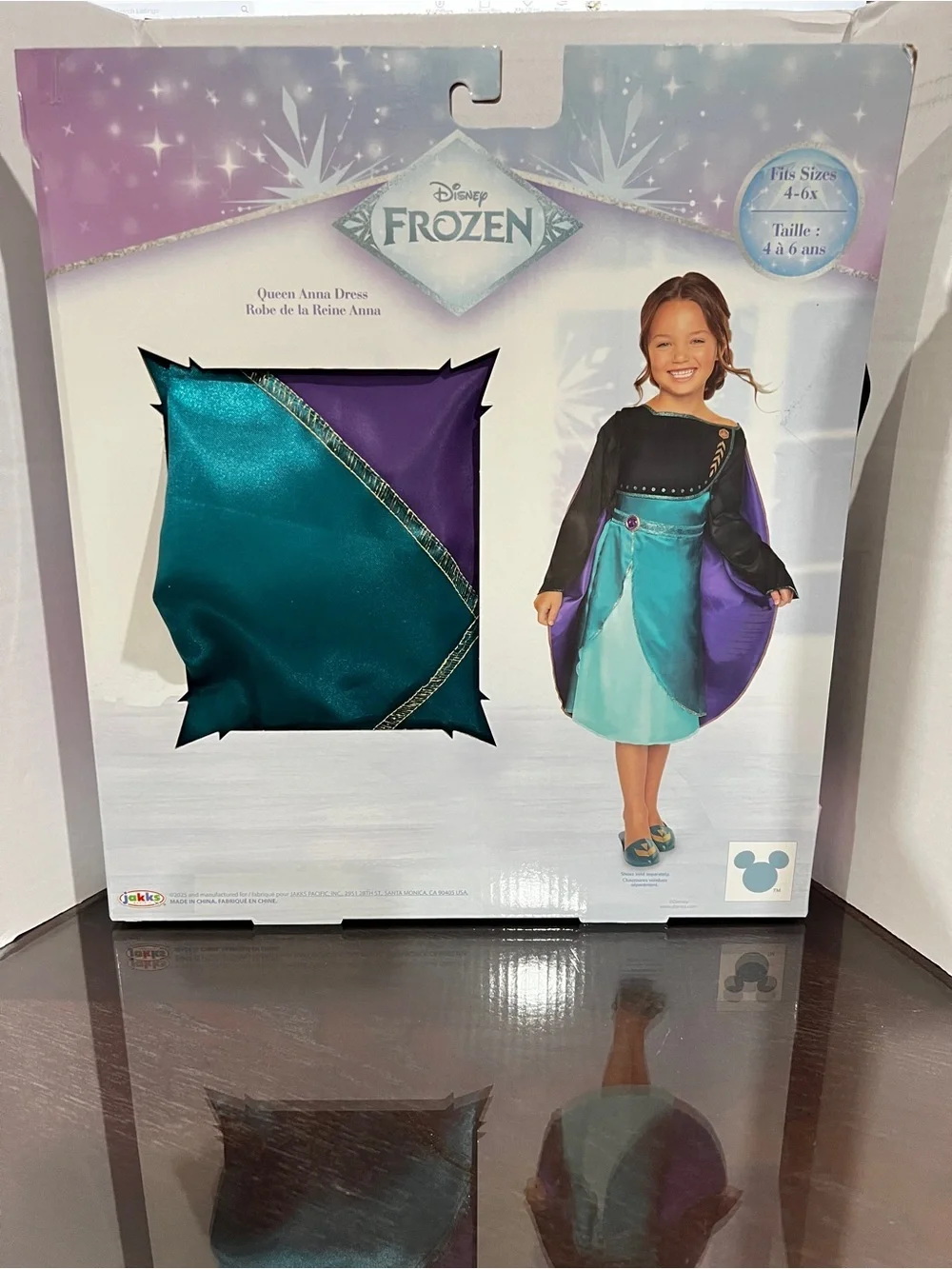 Disney Frozen 2 Queen Anna Dress Costume Dress Up Size 4-6X Girls Kids